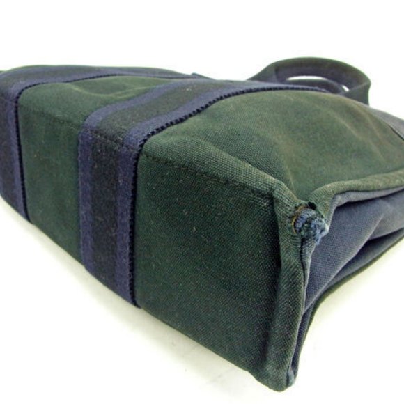 Hermes Tote bag Fourre Tout Black Navy Woman Authentic Used Y5967 - Picture 3 of 6